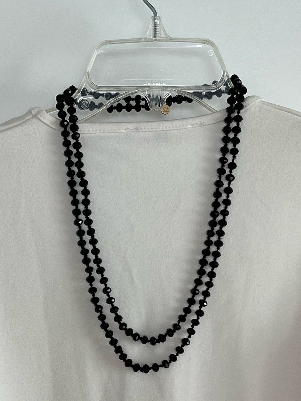 Kenny Huang Black Crystal Faceted Bead Necklace